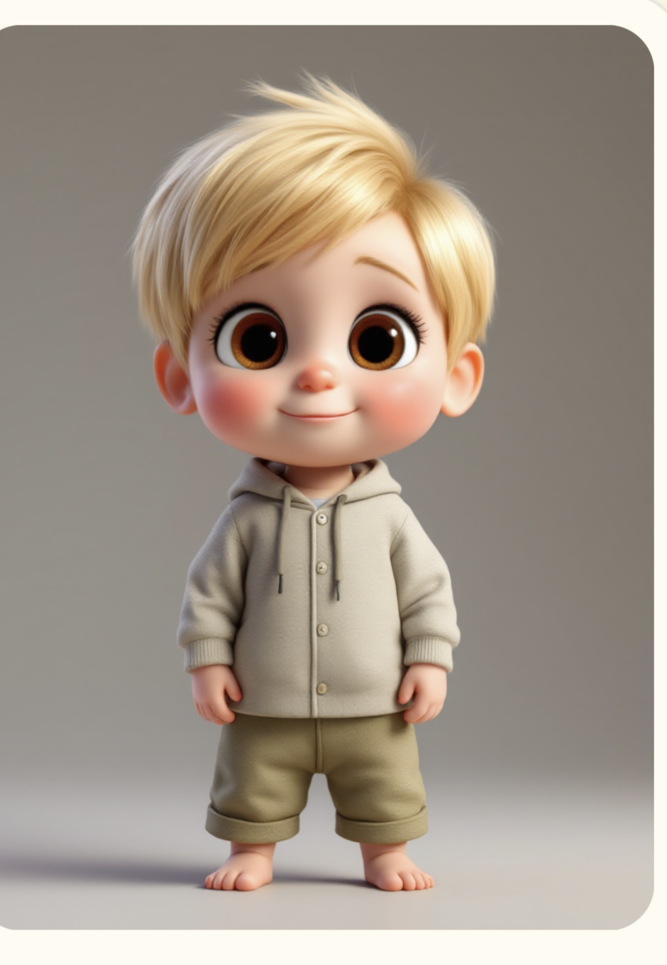The Pixar-style character we drew of Eli